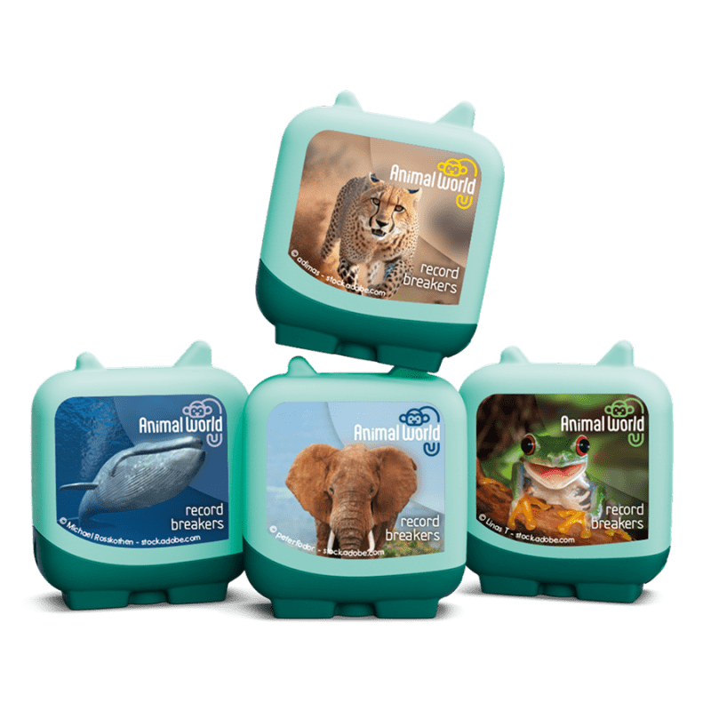 Animal World Record Breakers Pocket Tonies 4 Pack Audio Character