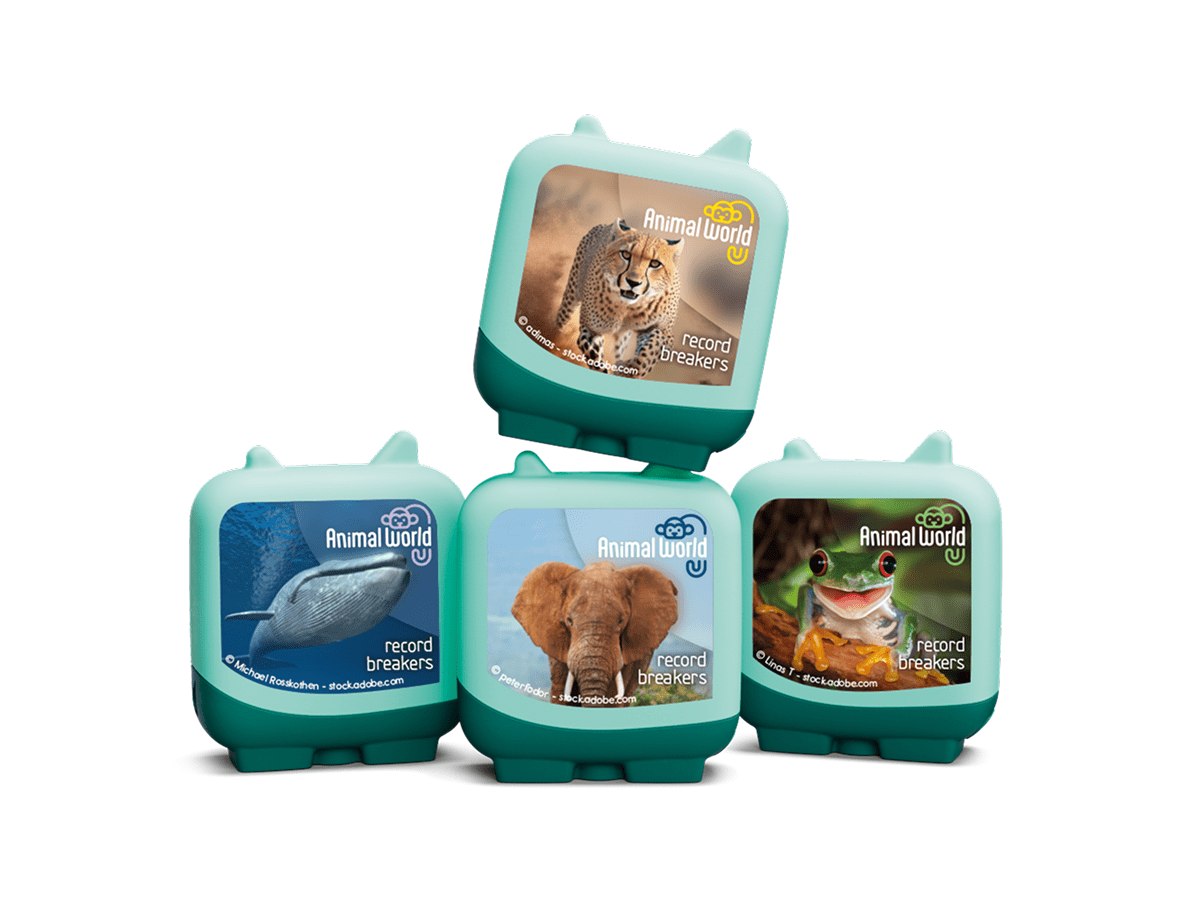 Animal World Record Breakers Pocket Tonies 4 Pack Audio Character