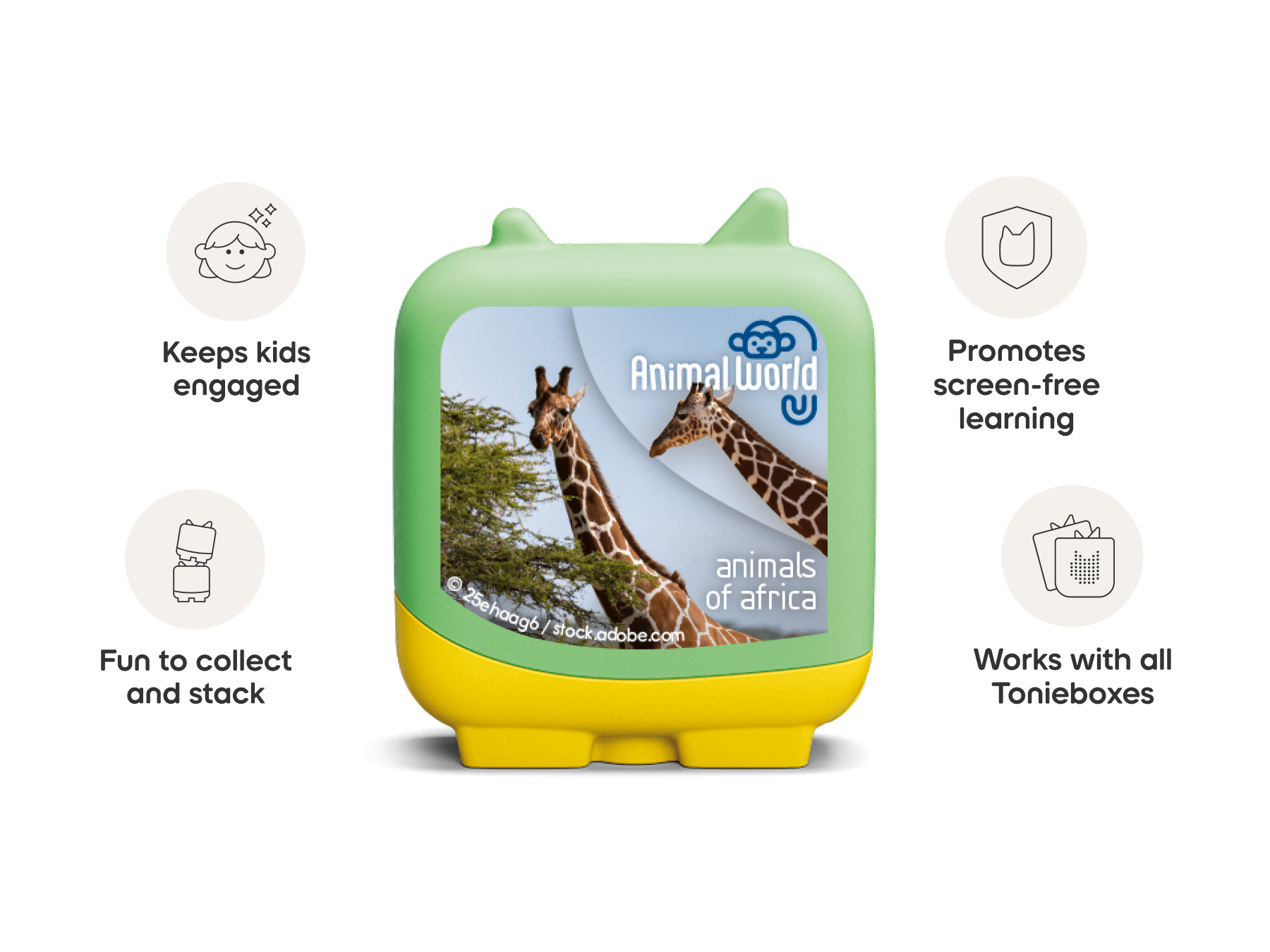 Animal World Animals of Africa Pocket Tonies 4 Pack Audio Character
