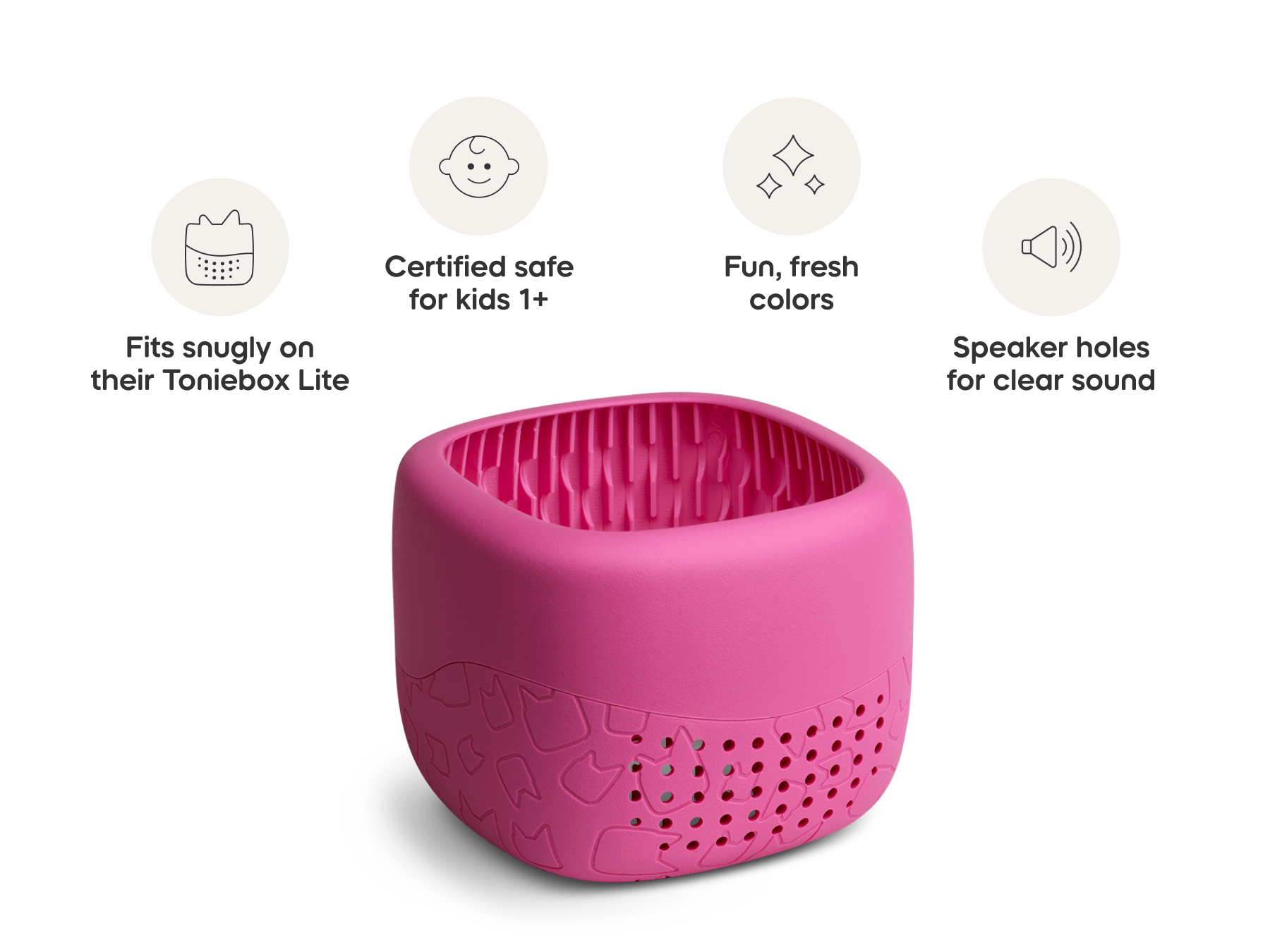 Toniebox Lite Cover Berry Pink Audio Player Lightweight Case