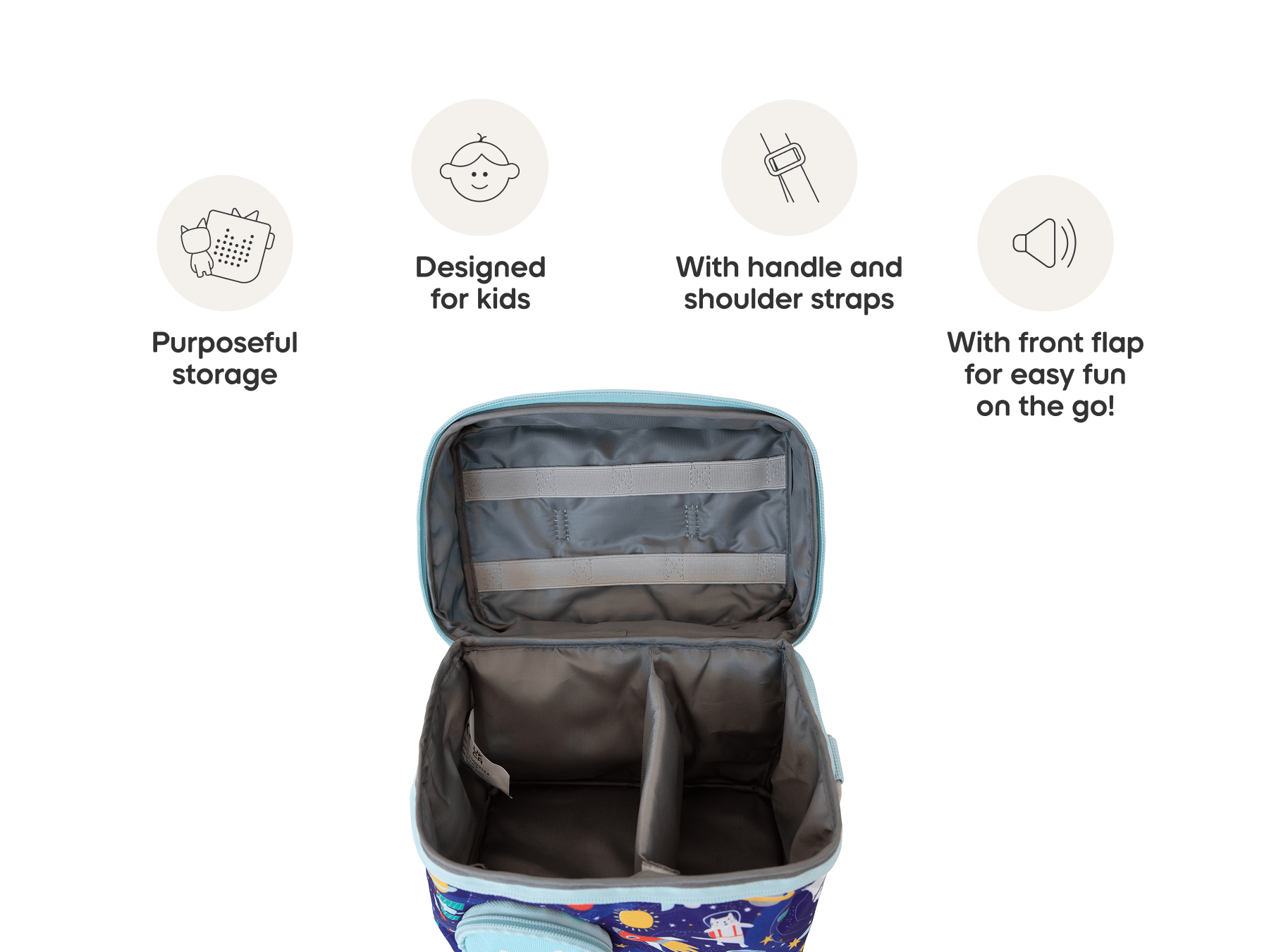 Listen and Go Bag for Toniebox Blue Stargazing Audio Player