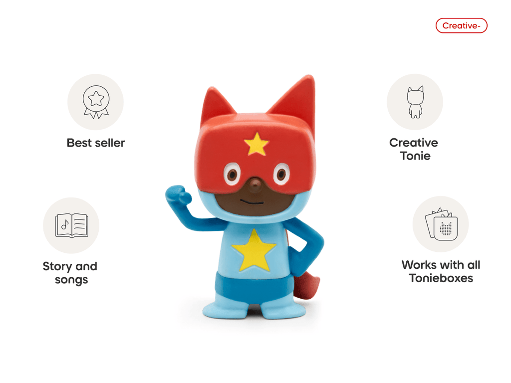 Blue and Red Superhero Creative Tonie Audio Character Recordable