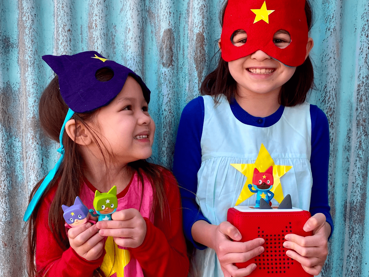 Blue and Red Superhero Creative Tonie Audio Character Recordable