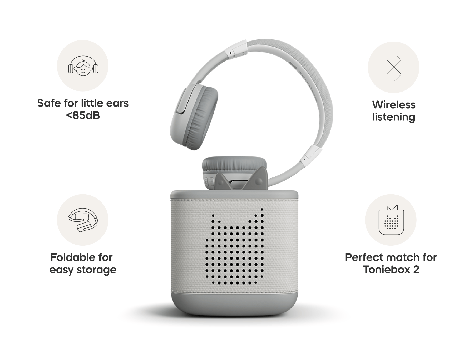 Bluetooth Headphones Moon Gray Premium