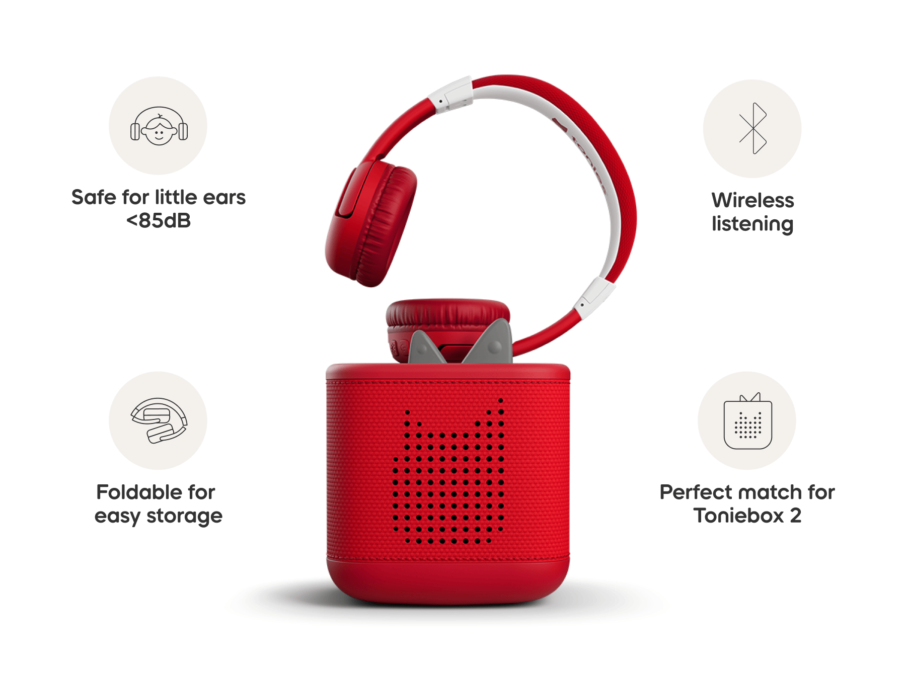 Bluetooth Headphones Sunset Red Premium
