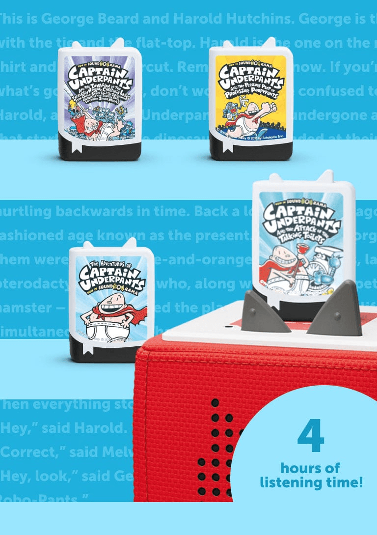Captain Underpants Book Tonies 4 Pack Audio Character