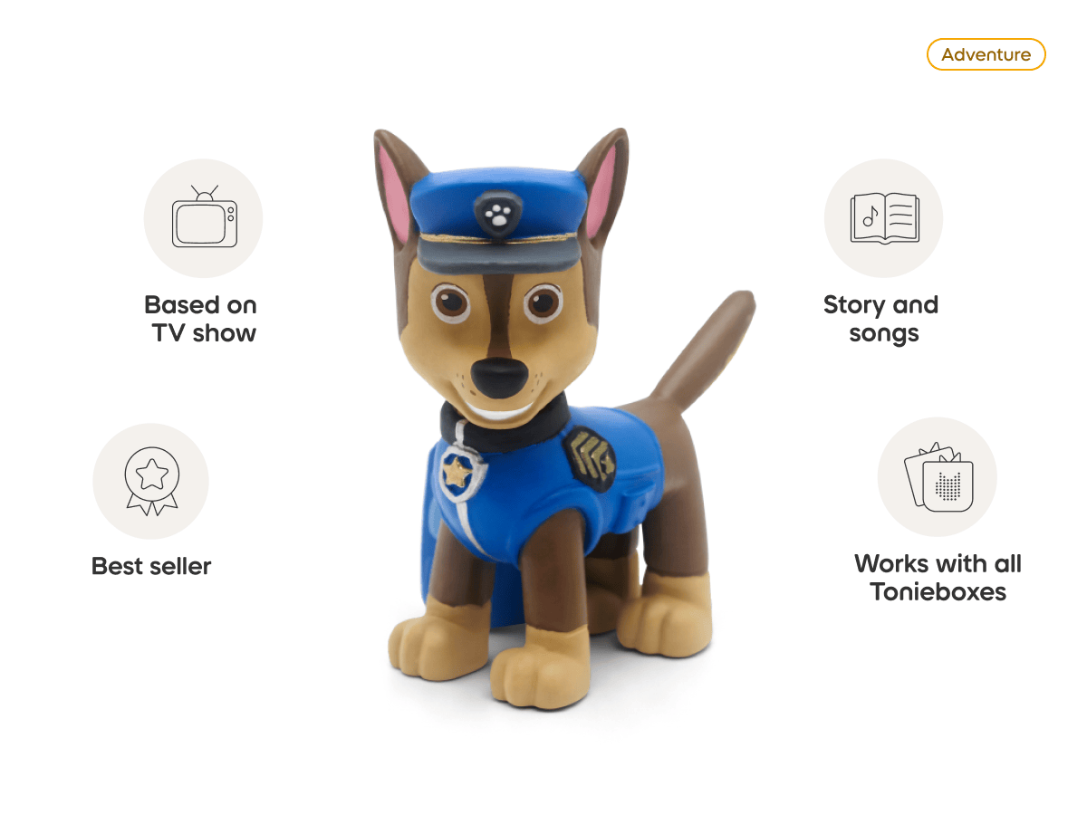 PAW Patrol Chase Toniebox 2 Starter Set Sky Blue Audio Player Collection