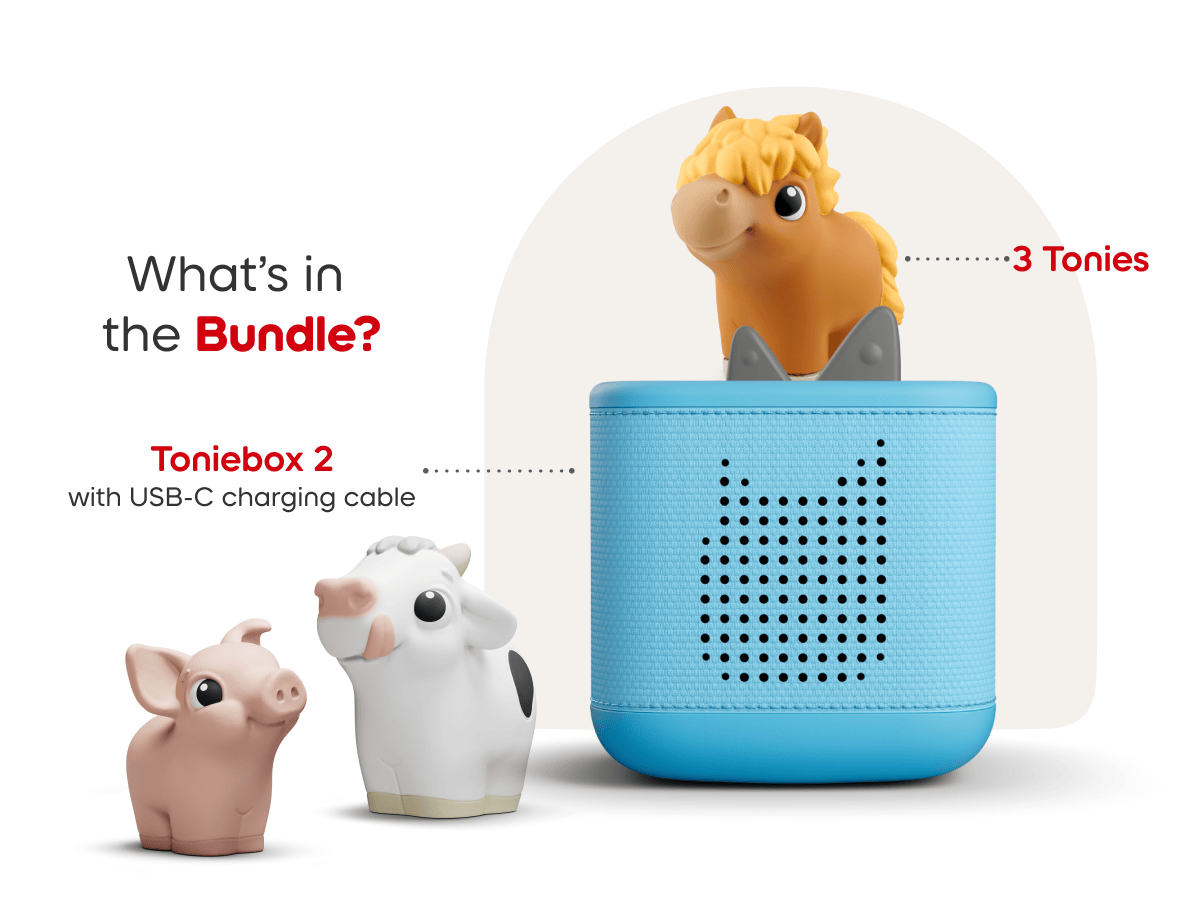 My First Tonies Farm Set Toniebox 2 Starter Set Sky Blue Audio Player Collection