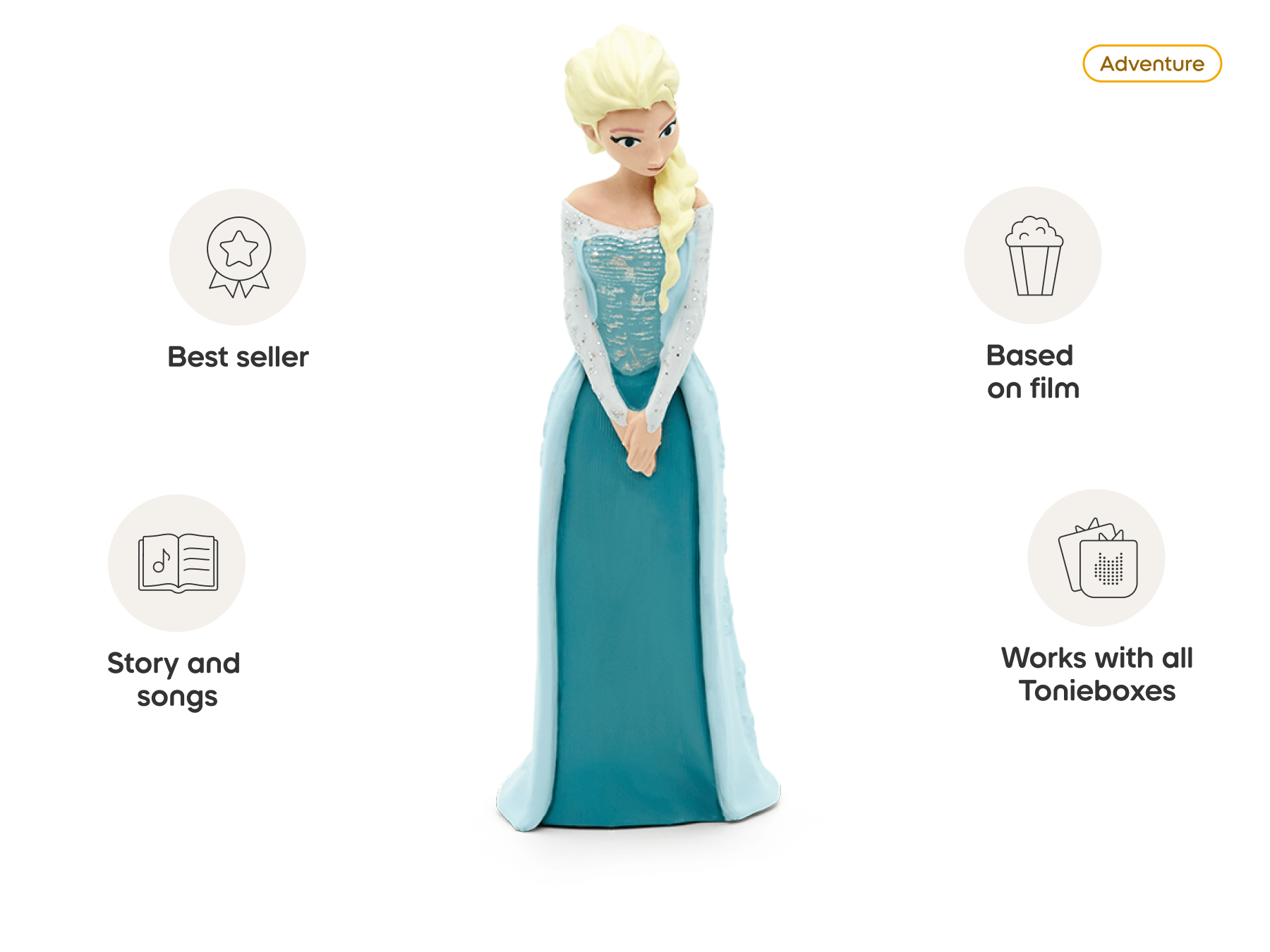 Disney Frozen Toniebox 2 Play Set Sky Blue Audio Player Collection