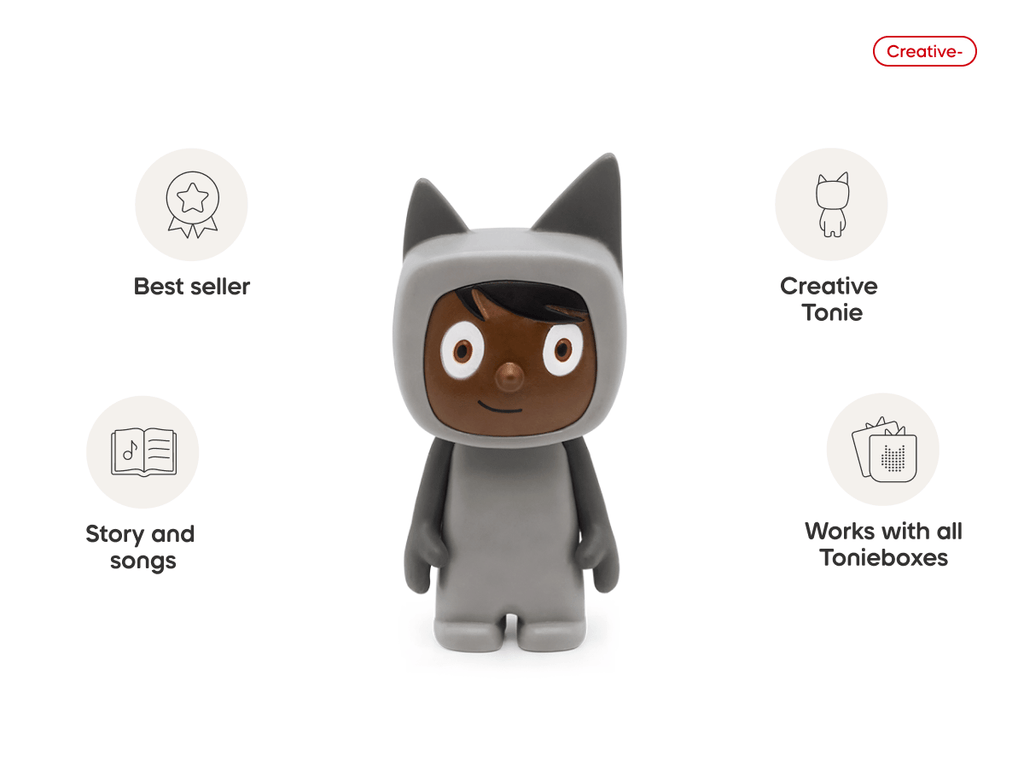 Gray with Dark Hue Creative Tonie Audio Character Recordable