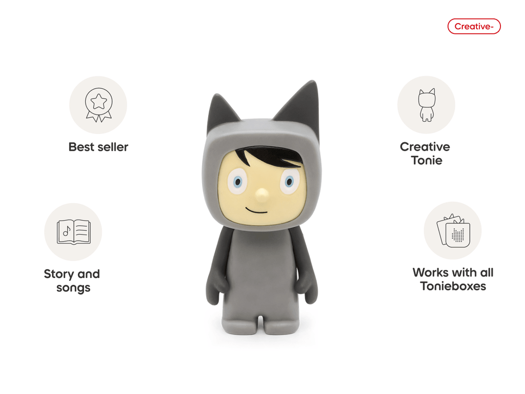 Gray with Light Hue Creative Tonie Audio Character Recordable