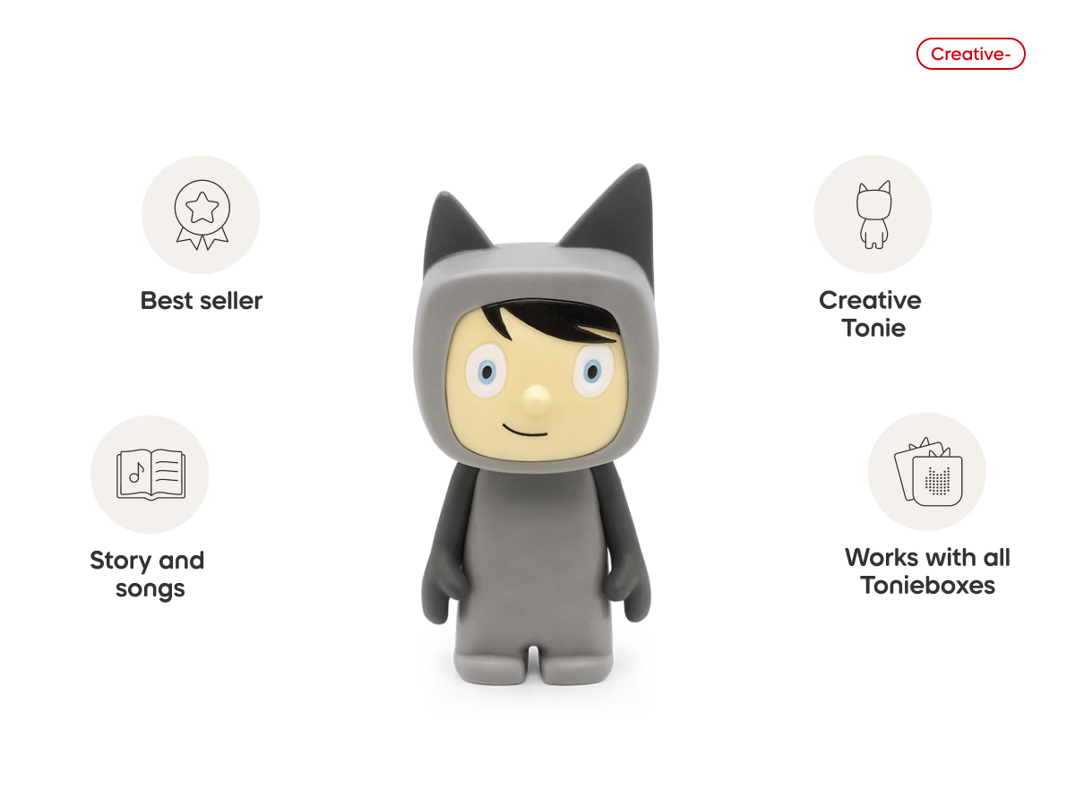 Gray with Light Hue Creative Tonie Audio Character Recordable