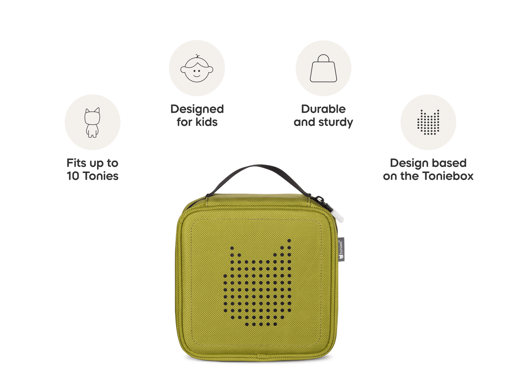 Carrying Case for Tonies Green Audio Character Cover