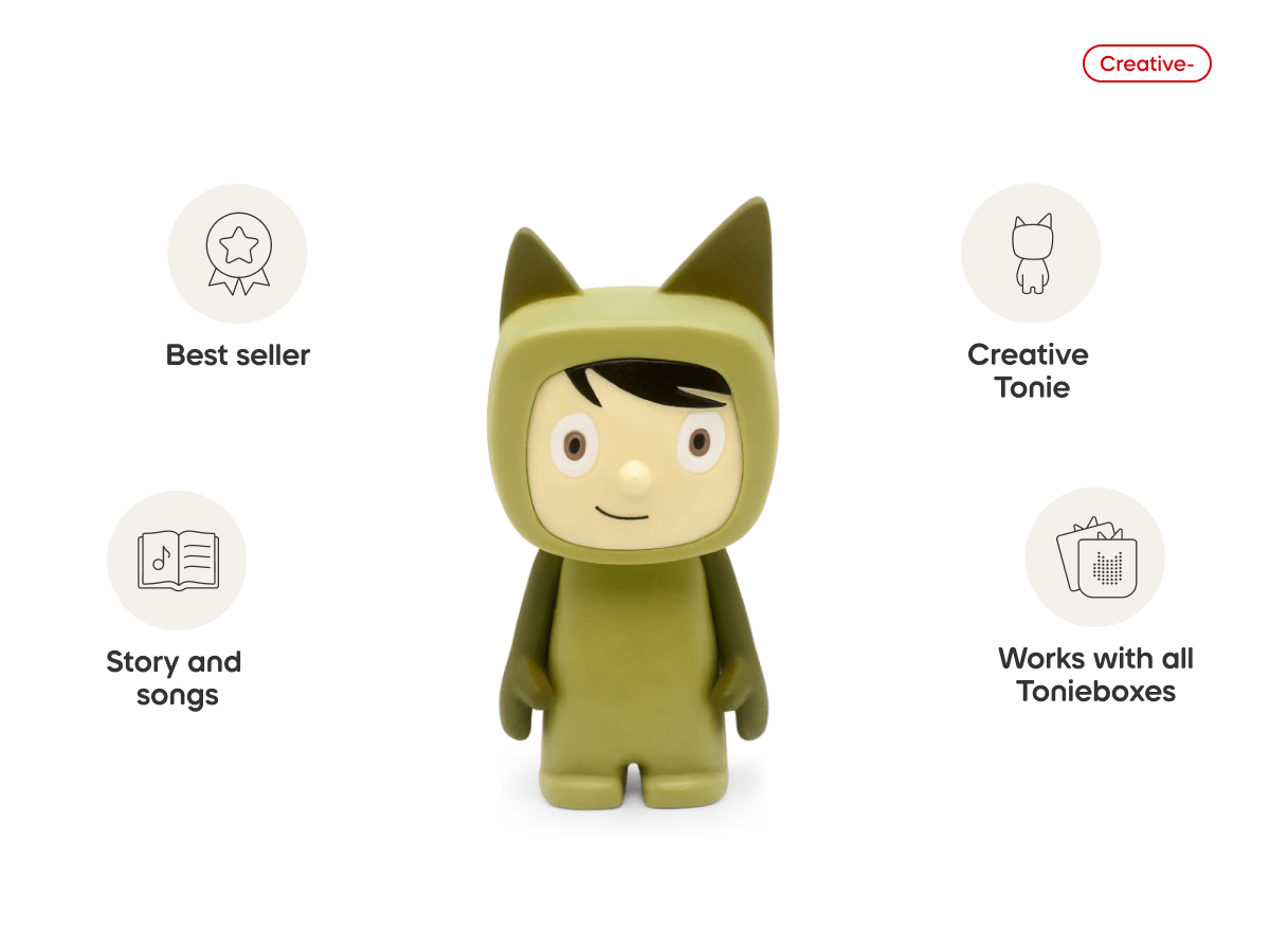 Green with Light Hue Creative Tonie Audio Character Recordable