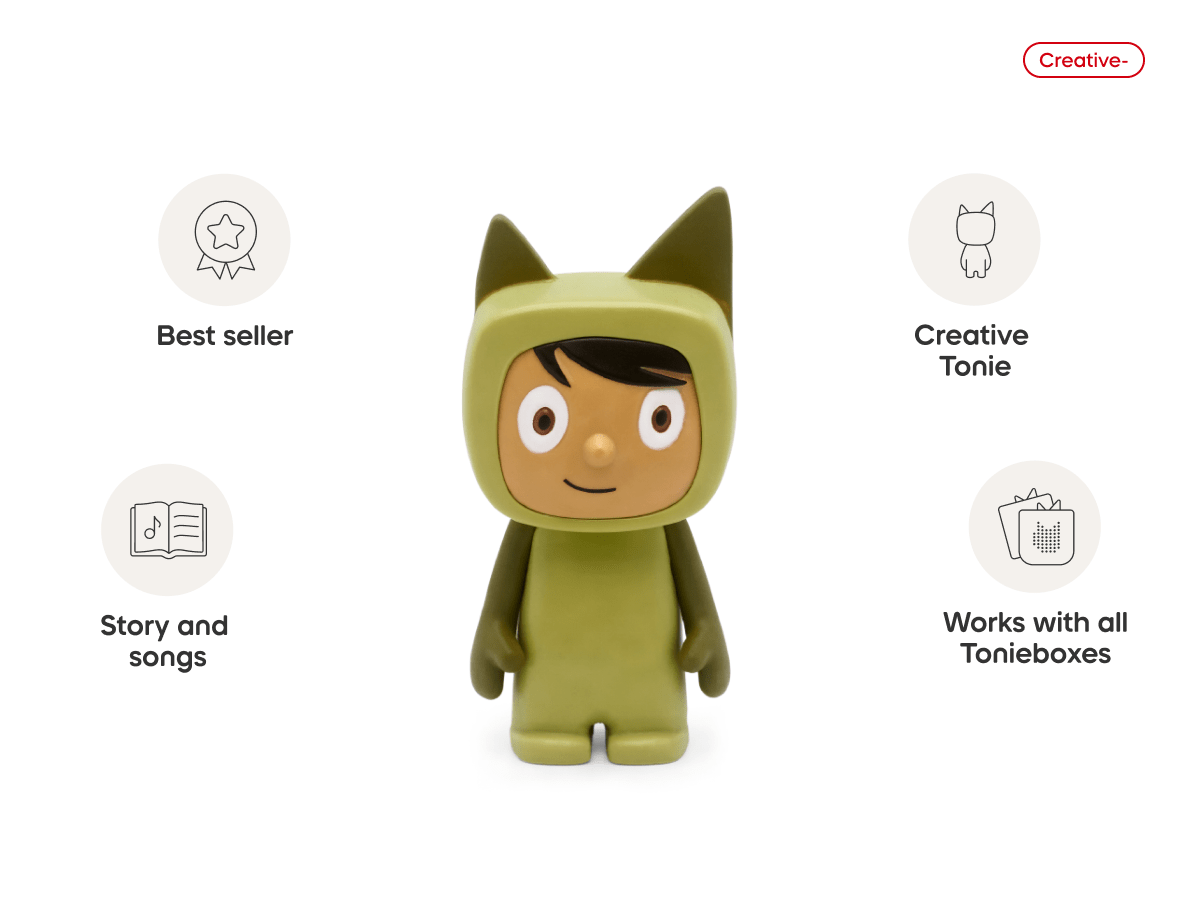 Green with Medium Hue Creative Tonie Audio Character Recordable
