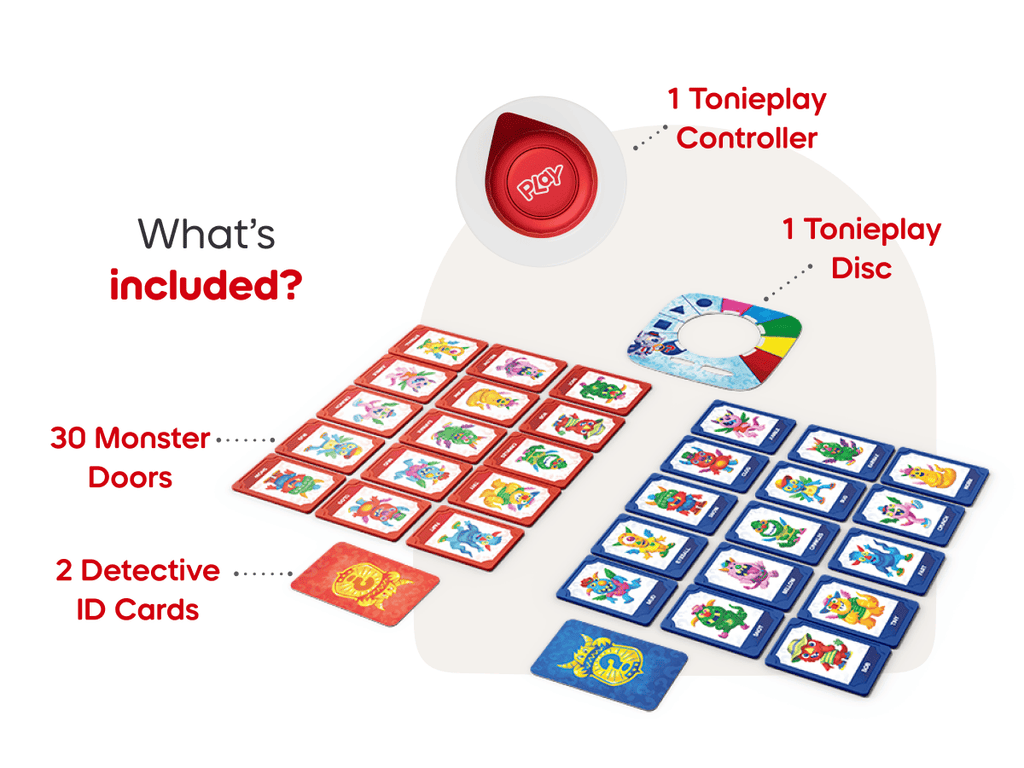 Tonieplay Guess Who Monster Mysteries Game and Controller Audio Character Remote Activity