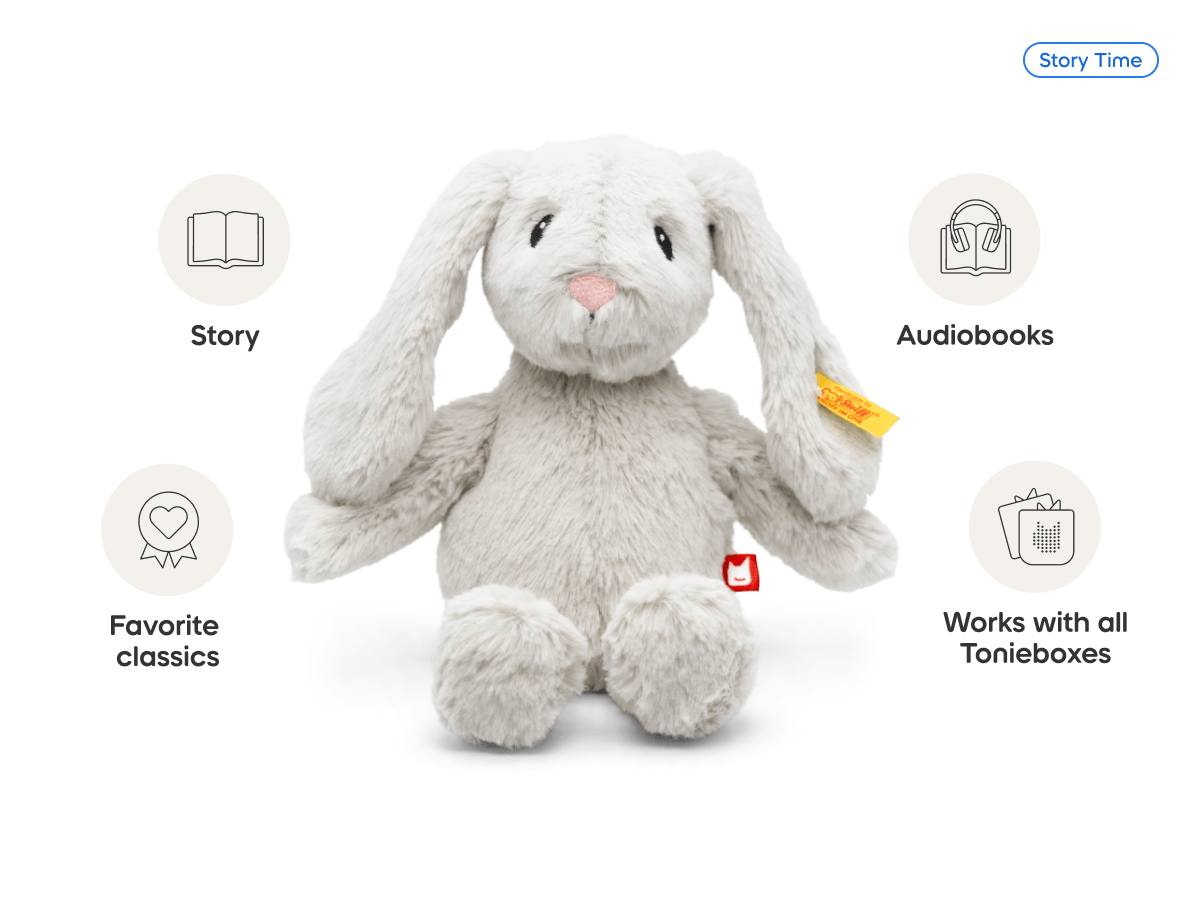 tonies x Steiff Hoppie Rabbit Plush Tonie Audio Character Soft Toy