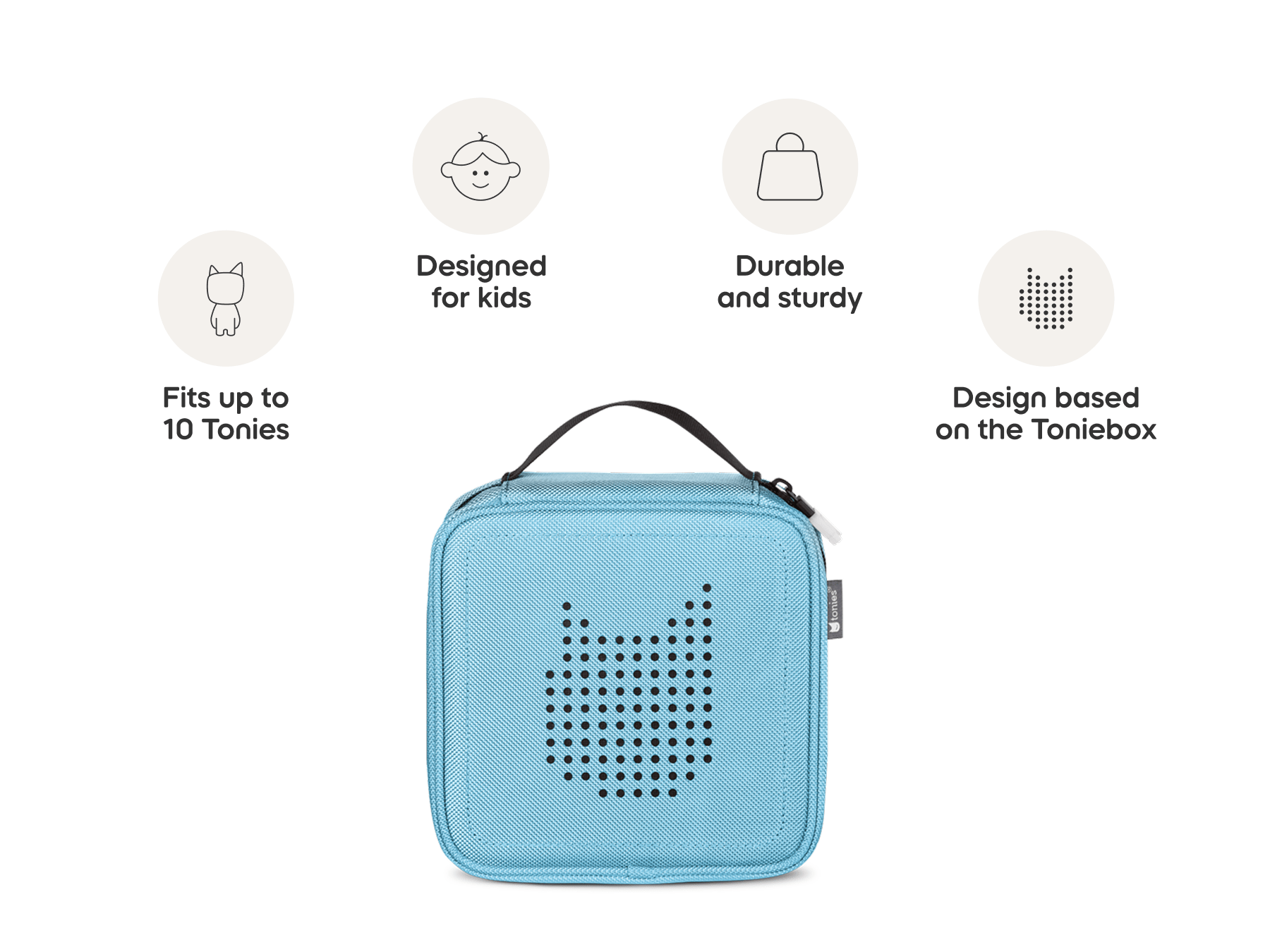 Carrying Case for Tonies Light Blue Audio Character Cover