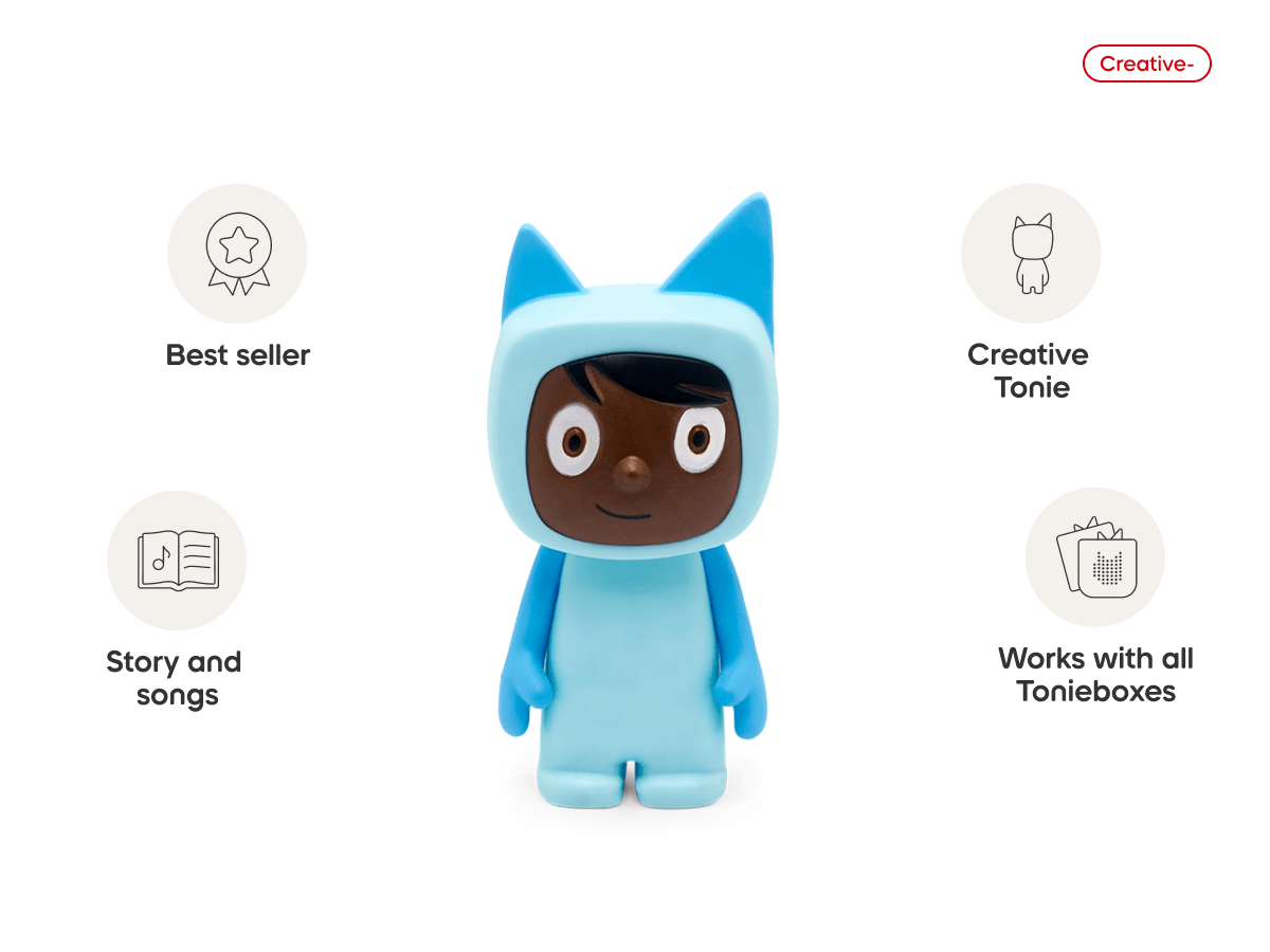 Light Blue with Dark Hue Creative Tonie Audio Character Recordable
