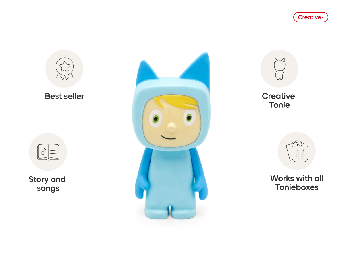 Light Blue with Light Hue Creative Tonie Audio Character Recordable