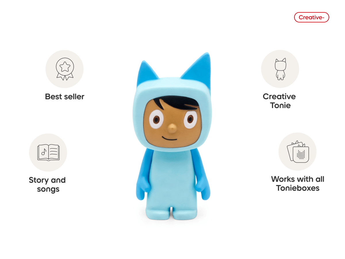Light Blue with Medium Hue Creative Tonie Audio Character Recordable