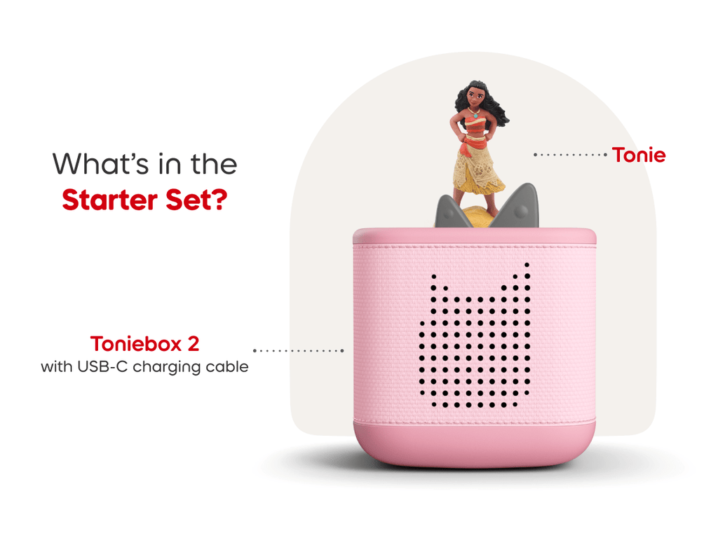 Disney Moana Toniebox 2 Starter Set Cloud Pink Audio Player Collection