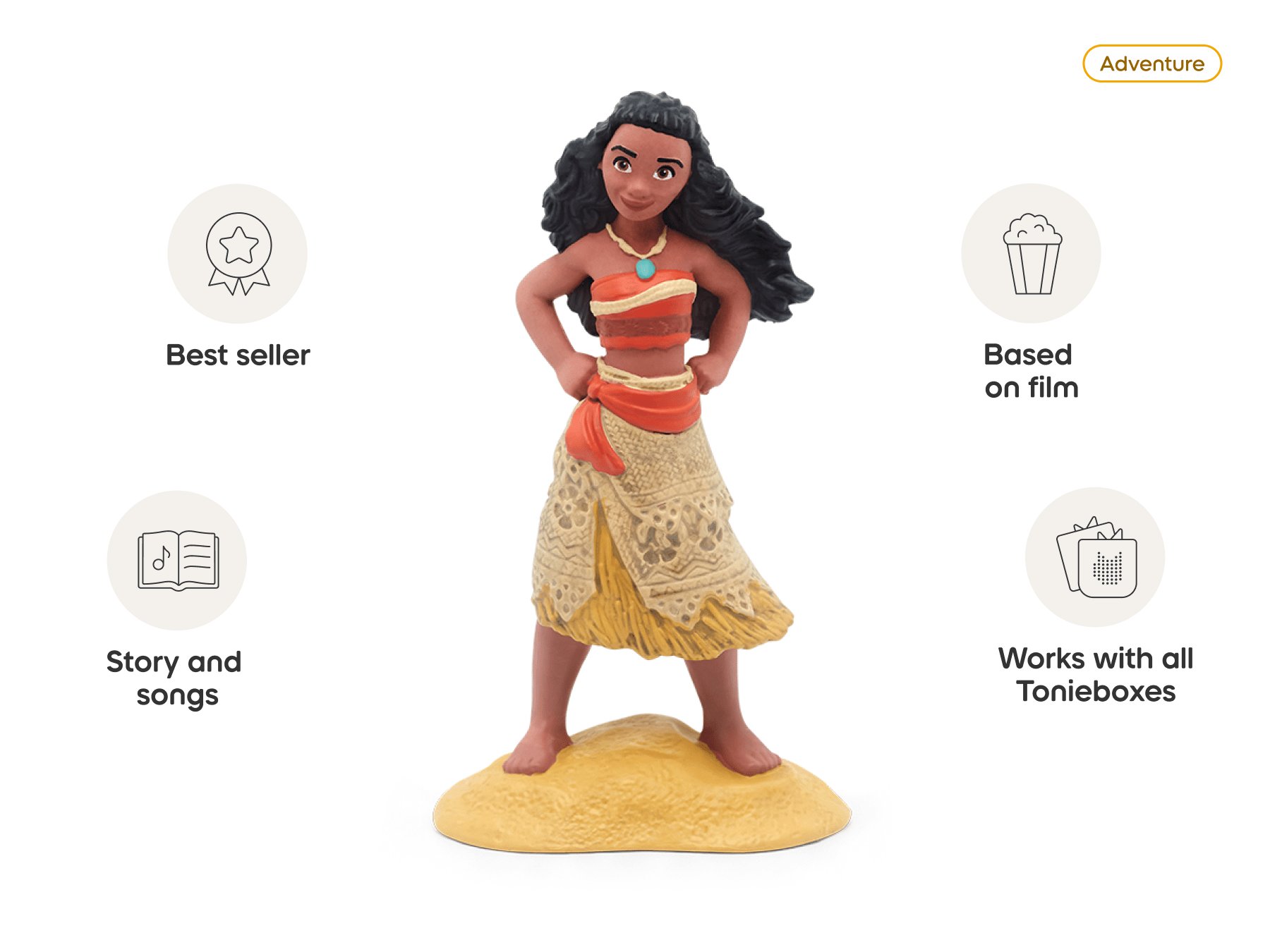 Disney Moana Toniebox 2 Starter Set Cloud Pink Audio Player Collection