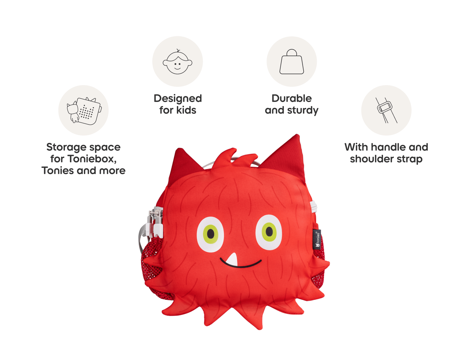Character Bag for Toniebox Monster Audio Player