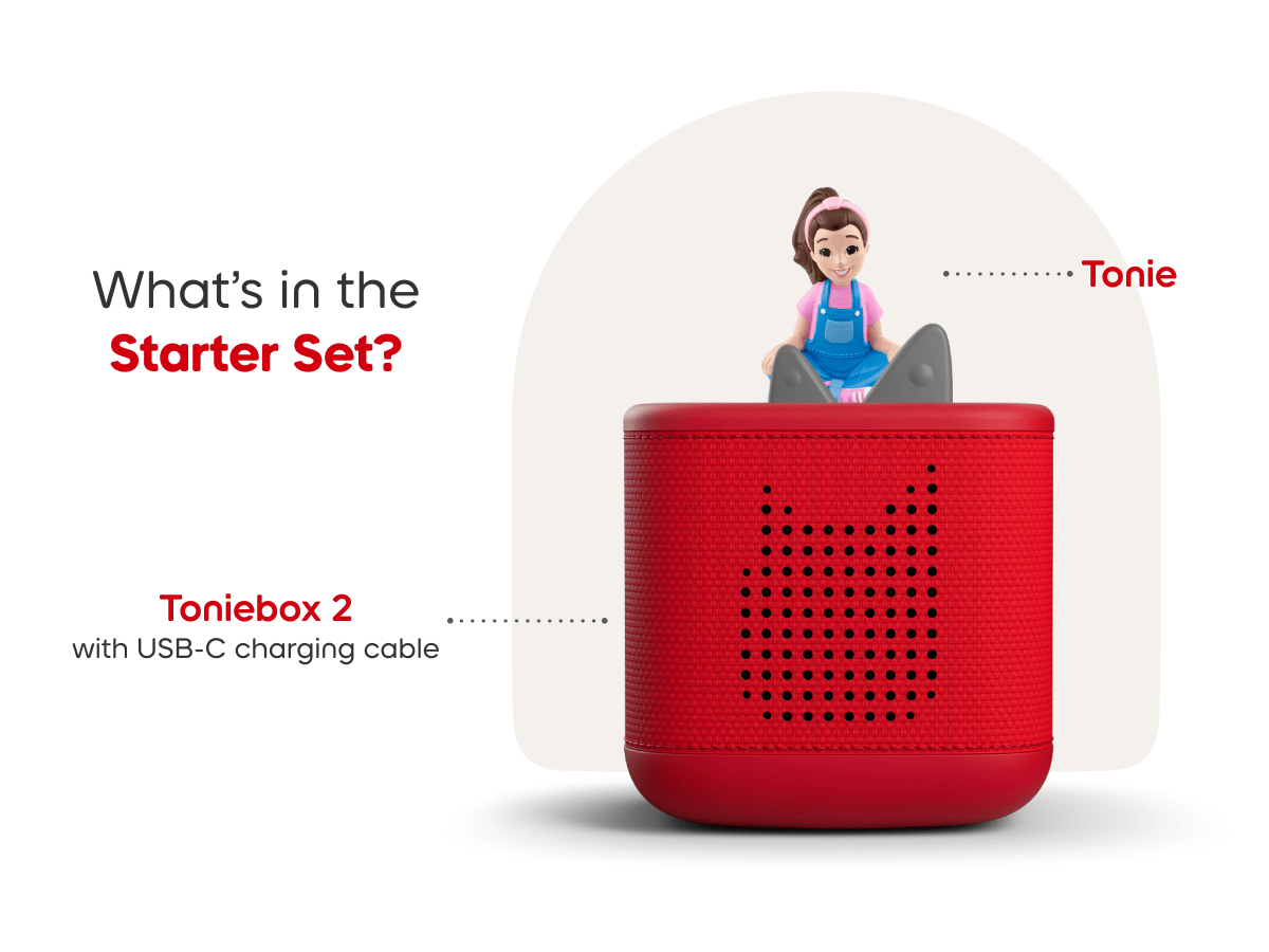 Ms Rachel Toniebox 2 Starter Set Sunset Red Audio Player Collection