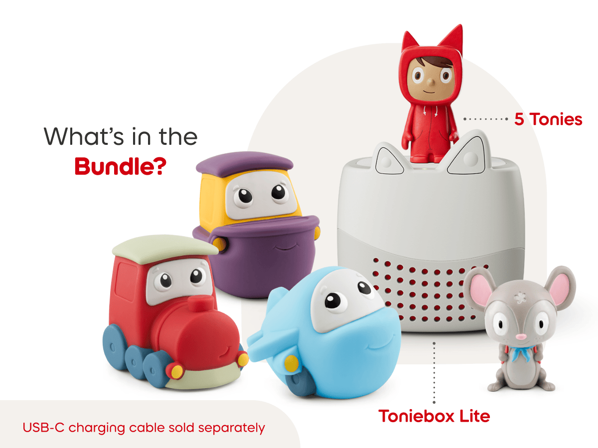 Toniebox Lite My Story and Travel Bundle Audio Player Lightweight Collection Tale