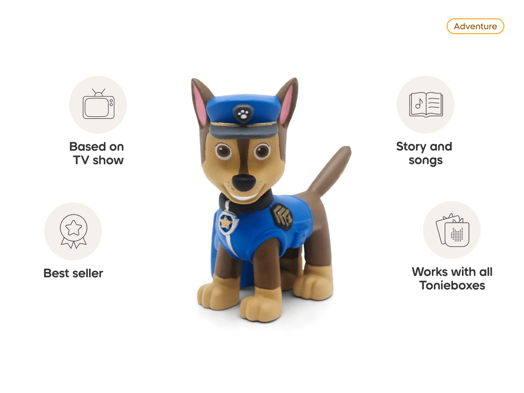 PAW Patrol Chase Toniebox 2 Play Set Sunset Red Audio Player Collection