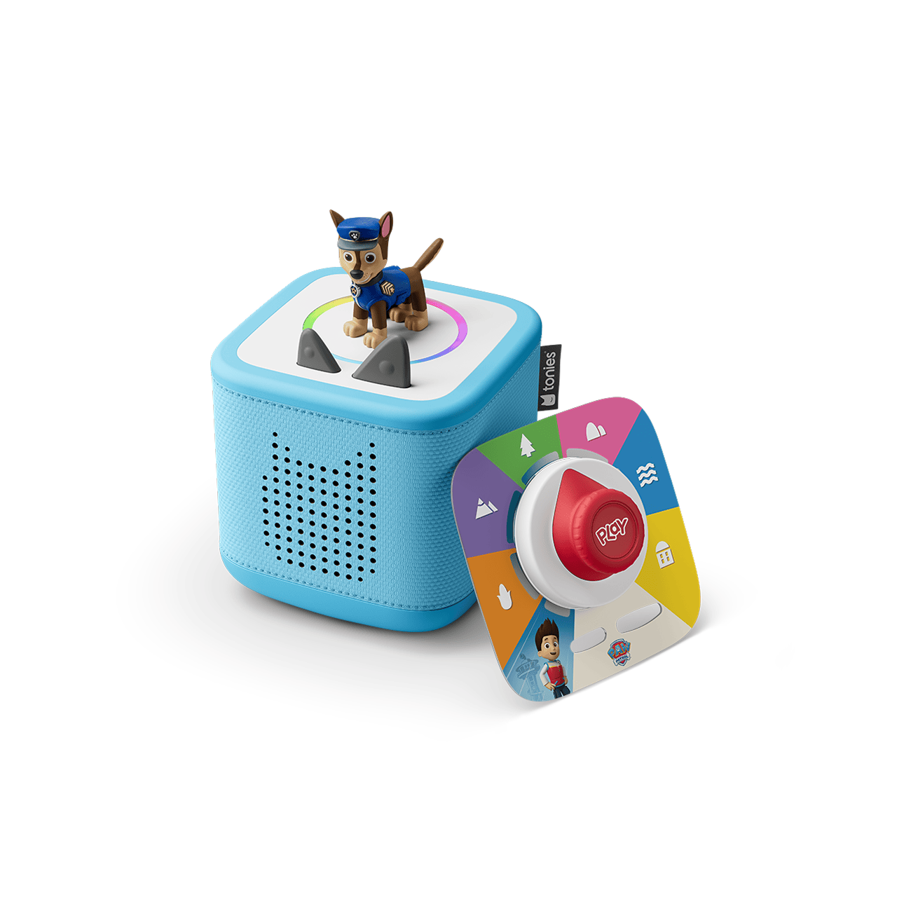 PAW Patrol Chase Toniebox 2 Play Set Sky Blue Audio Player Collection