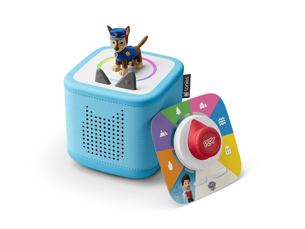 PAW Patrol Chase Toniebox 2 Play Set Sky Blue Audio Player Collection