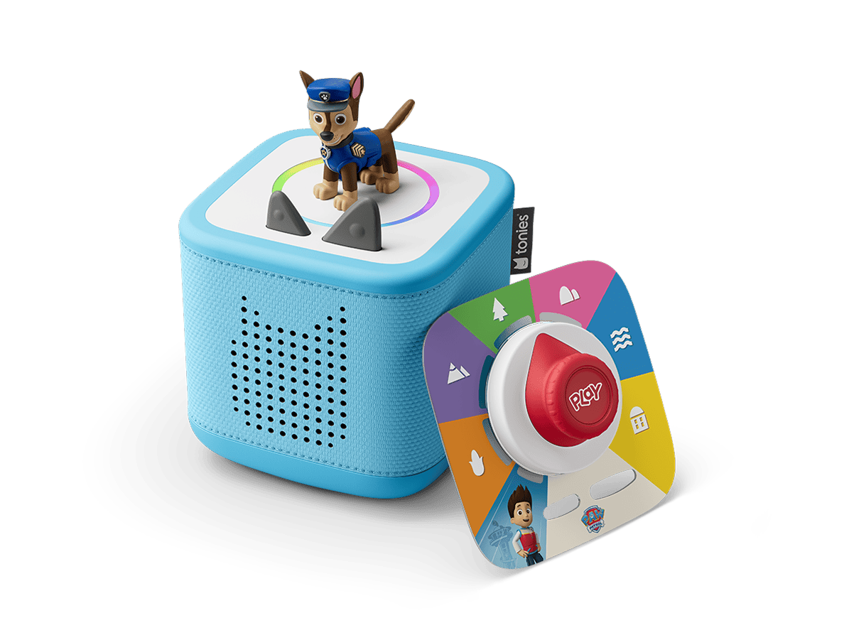 PAW Patrol Chase Toniebox 2 Play Set Sky Blue Audio Player Collection