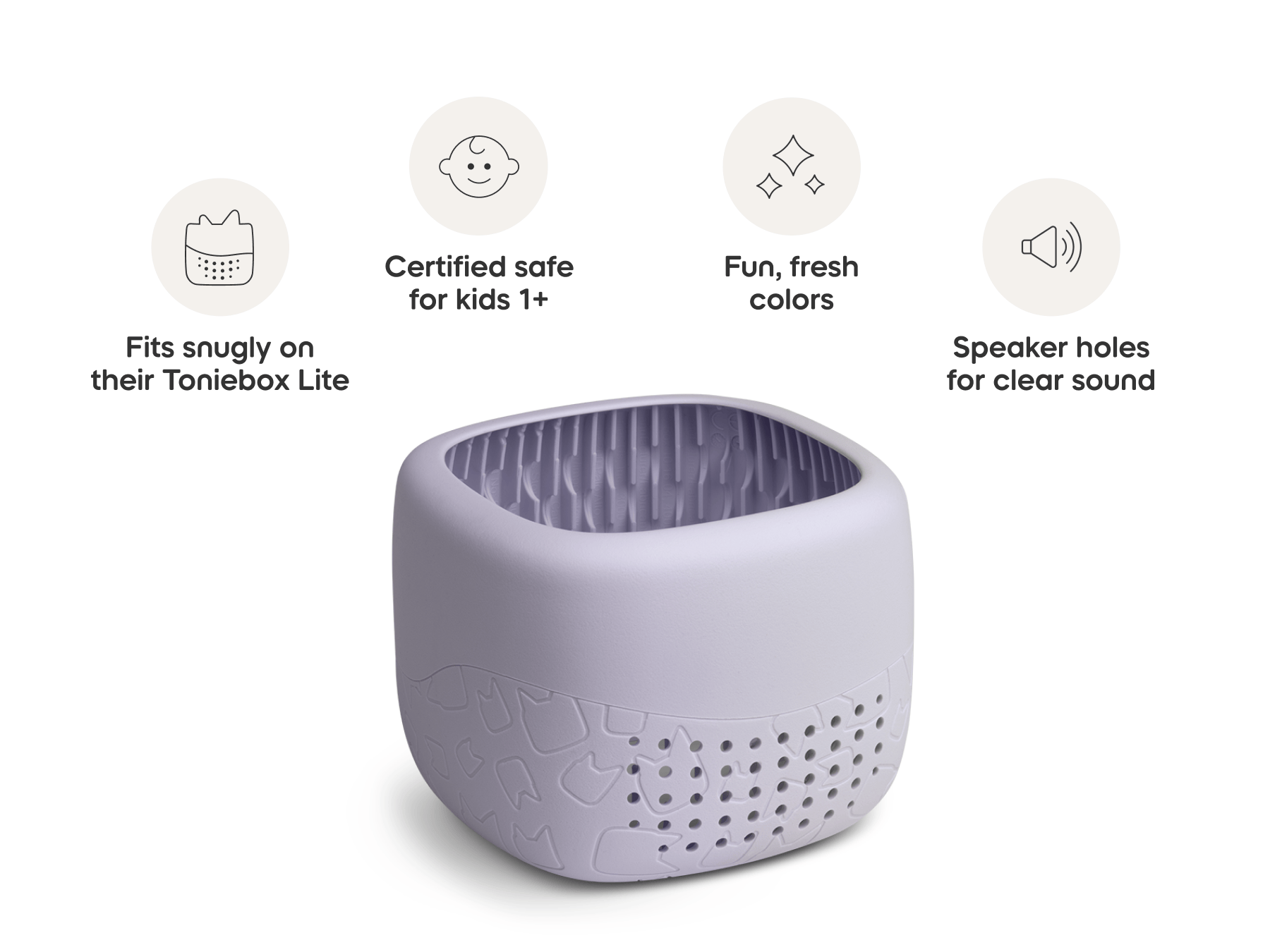 Toniebox Lite Cover Pastel Lilac Audio Player Lightweight Case