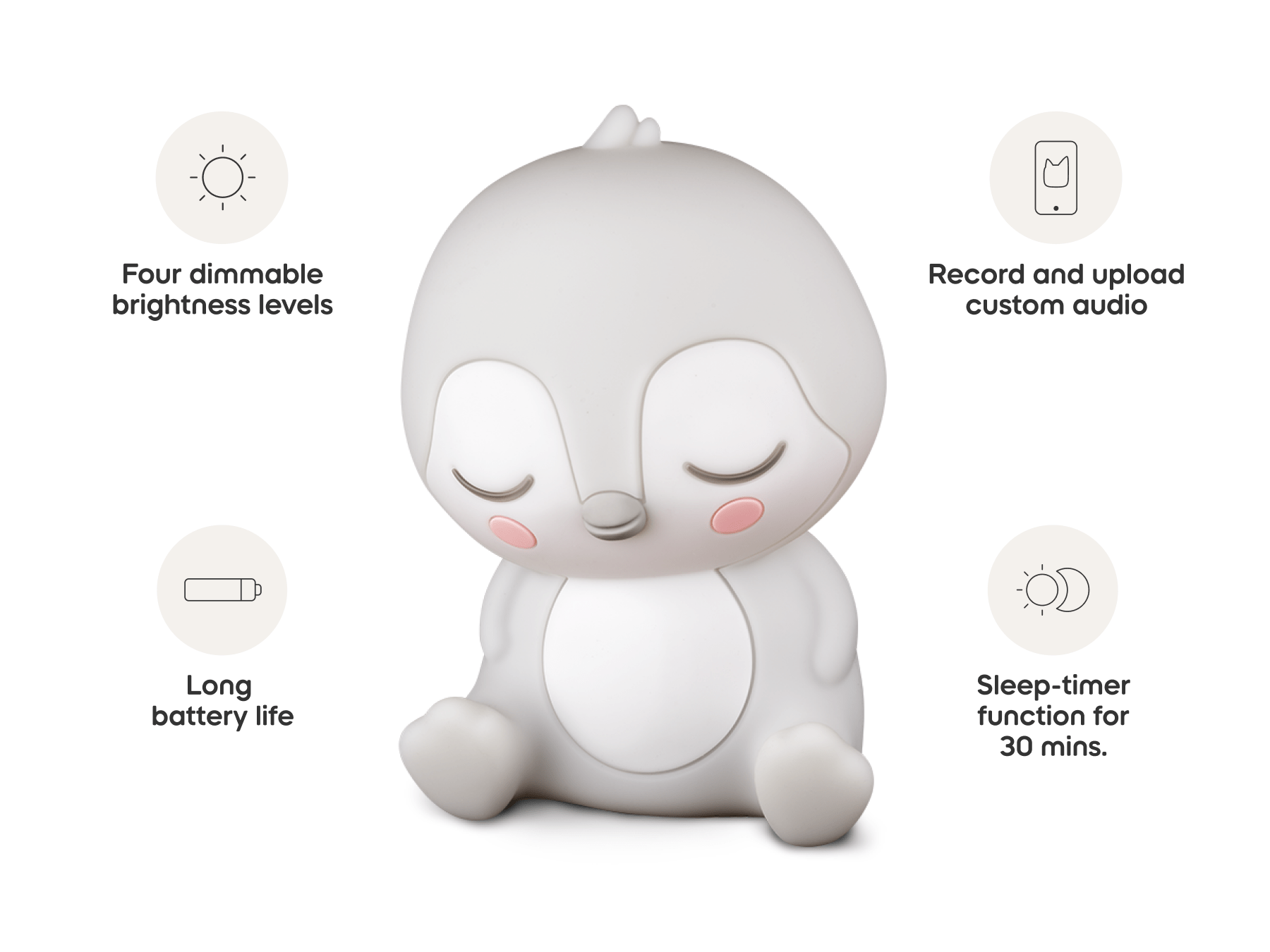 Sleepy Penguin Night Light Tonie Audio Character Bedtime