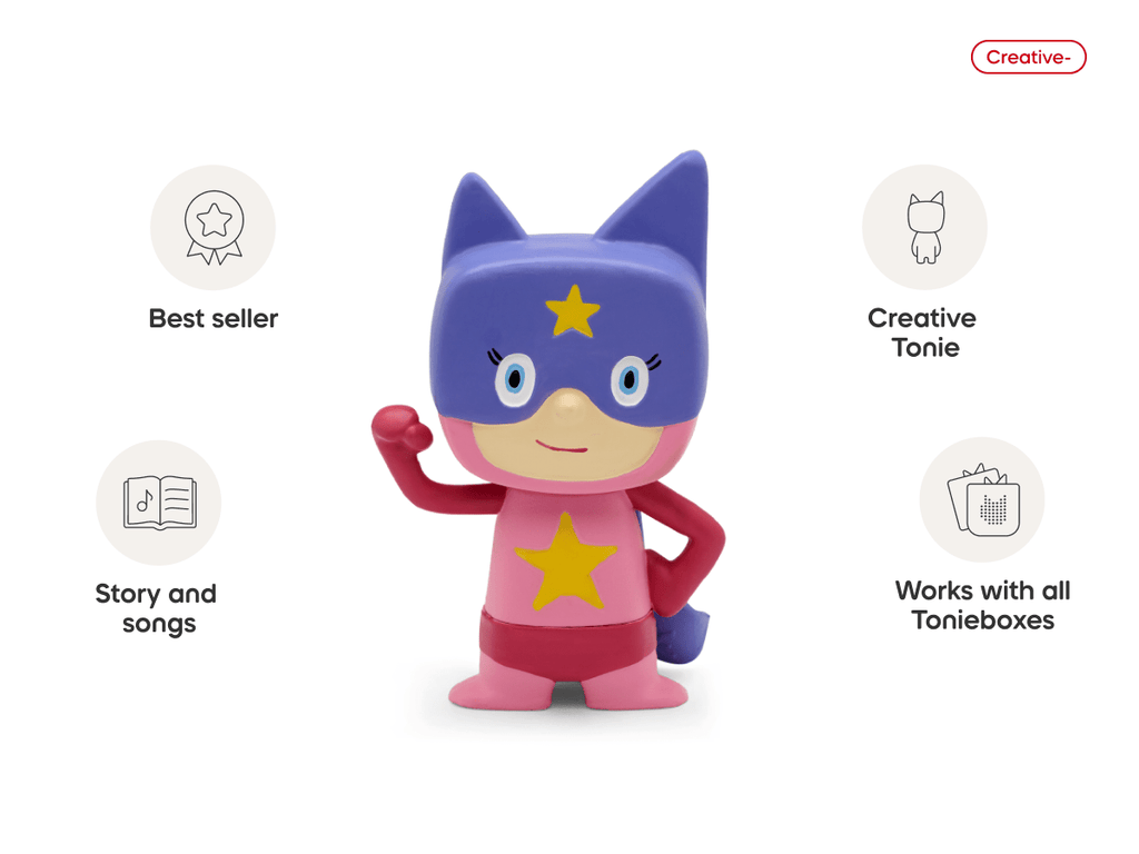 Pink and Purple Superhero Creative Tonie Audio Character Recordable