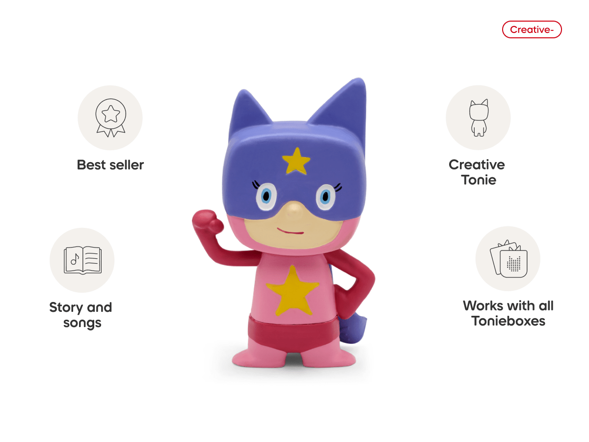 Pink and Purple Superhero Creative Tonie Audio Character Recordable