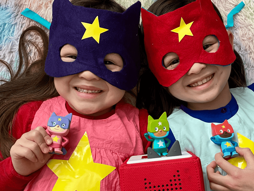 Pink and Purple Superhero Creative Tonie Audio Character Recordable