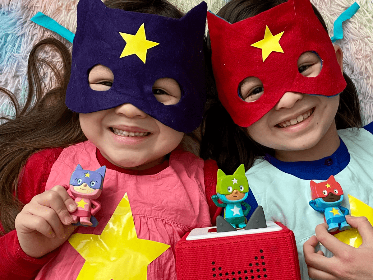 Pink and Purple Superhero Creative Tonie Audio Character Recordable