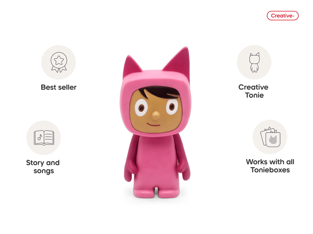 Pink with Medium Hue Creative Tonie Audio Character Recordable