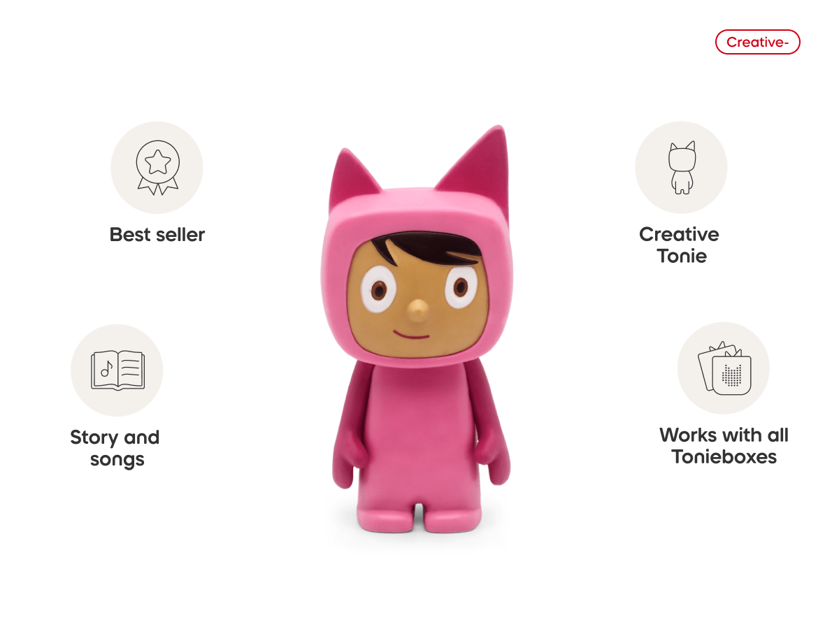 Pink with Medium Hue Creative Tonie Audio Character Recordable