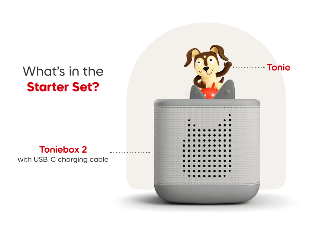 Playtime Puppy Toniebox 2 Starter Set Moon Gray Audio Player Collection