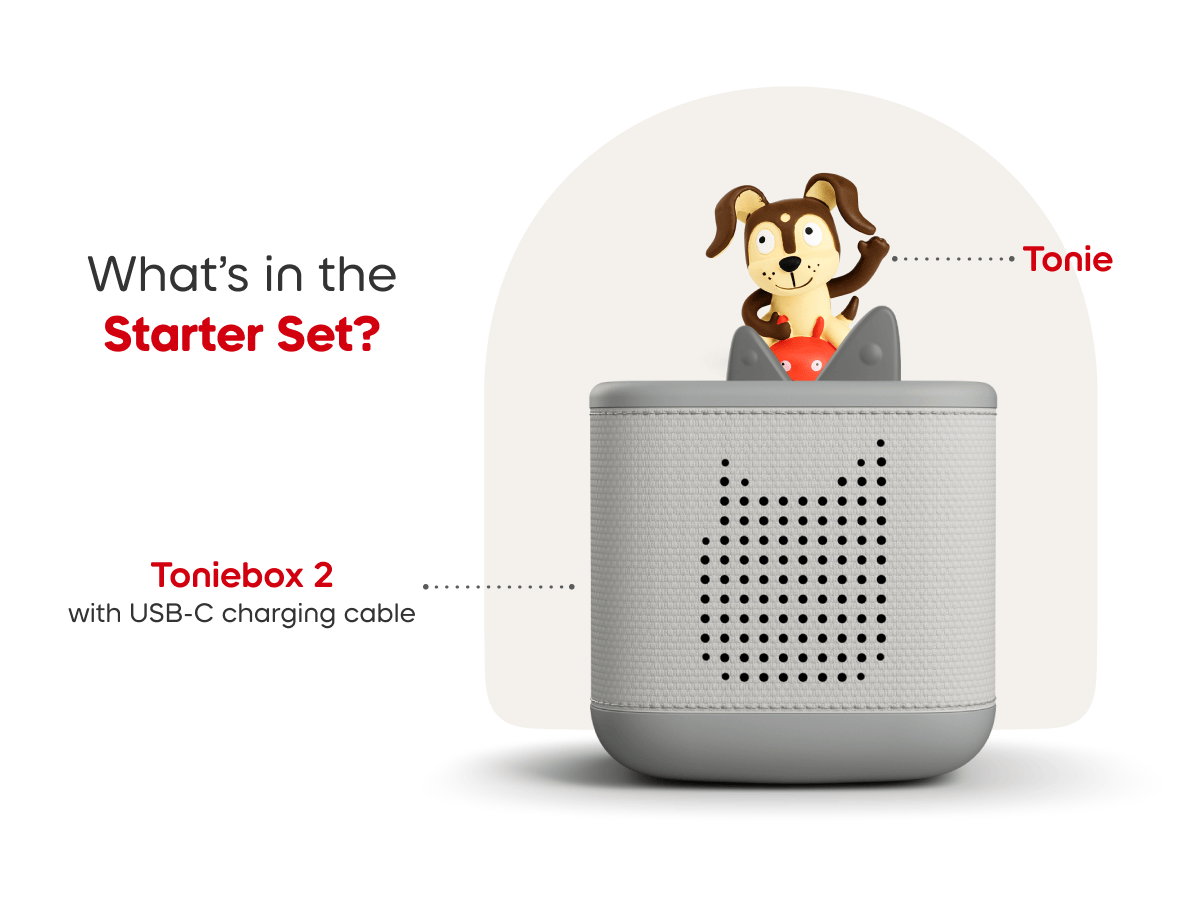 Playtime Puppy Toniebox 2 Starter Set Moon Gray Audio Player Collection