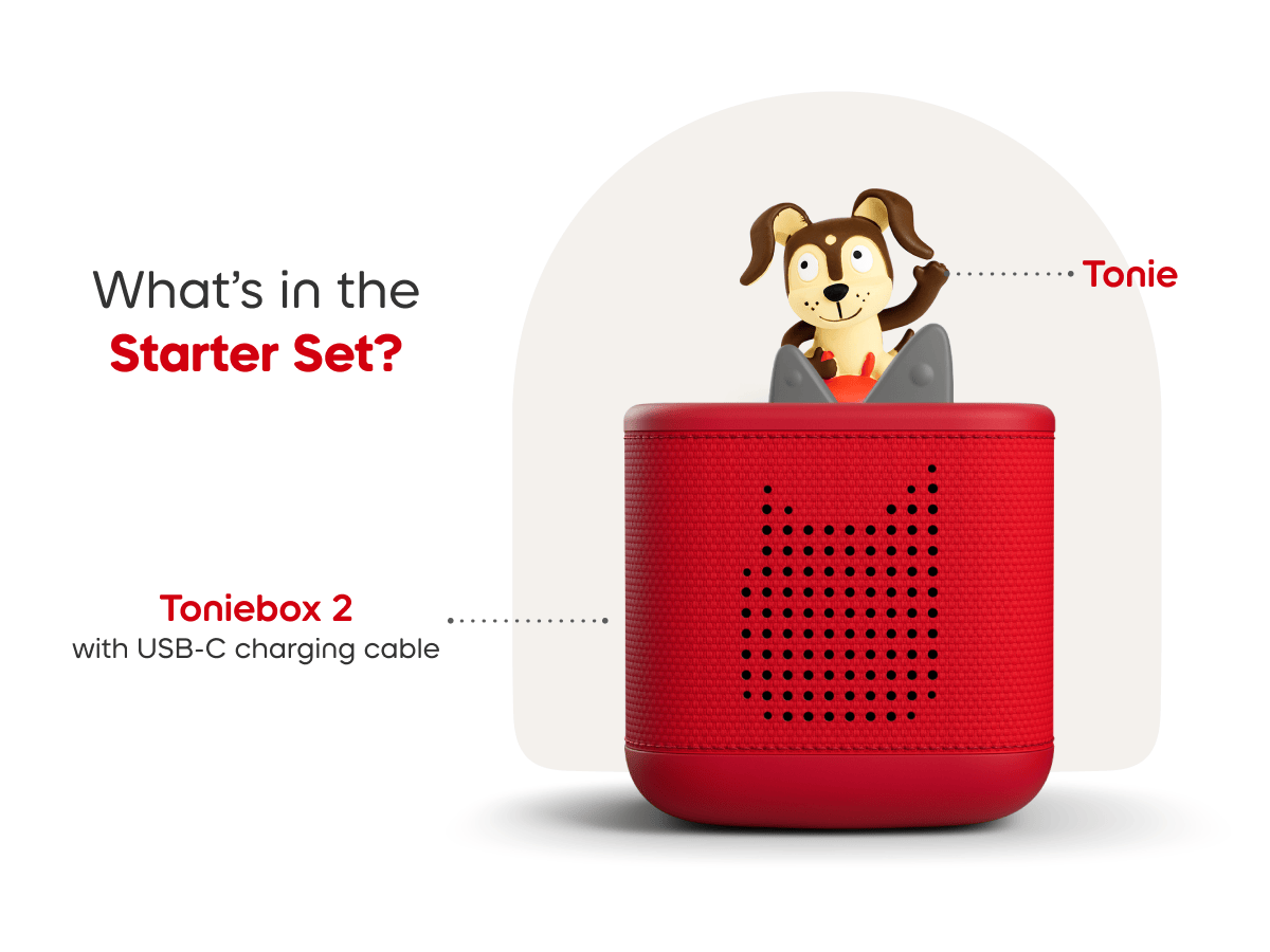 Playtime Puppy Toniebox 2 Starter Set Sunset Red Audio Player Collection