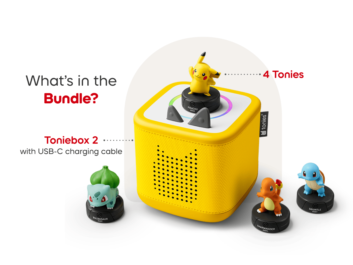 Pokémon Toniebox 2 Set  Lightning Yellow Audio Player Collection