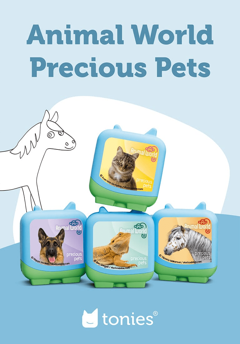 Animal World Precious Pets Pocket Tonies 4 Pack Audio Character