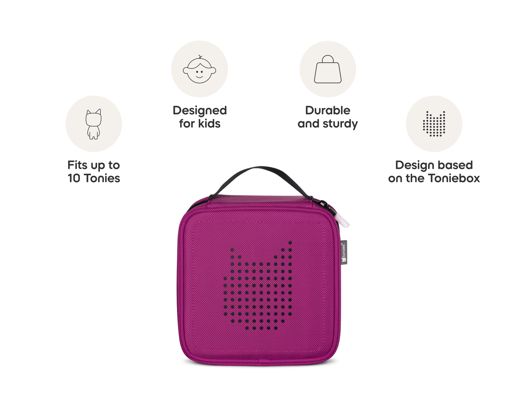 Carrying Case for Tonies Purple Audio Character Cover