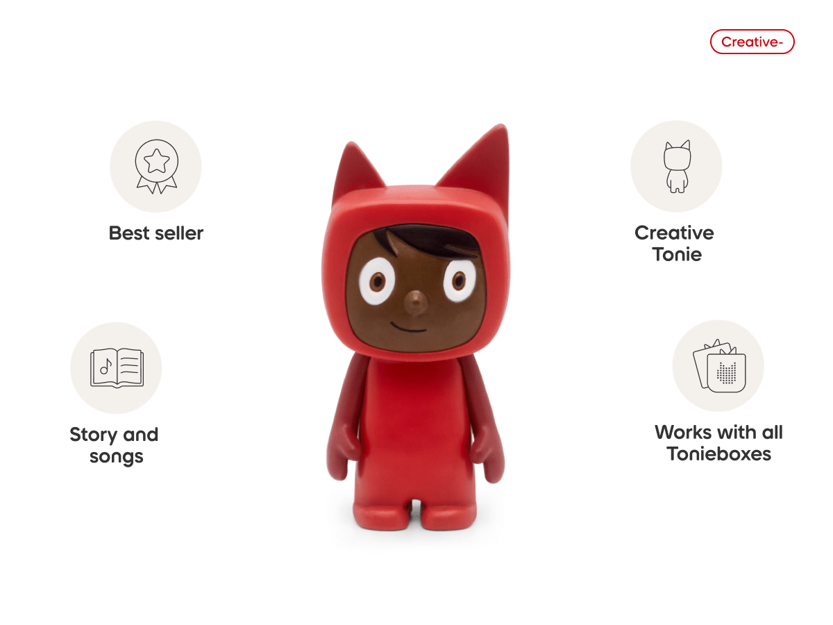 Red with Dark Hue Creative Tonie Audio Character Recordable