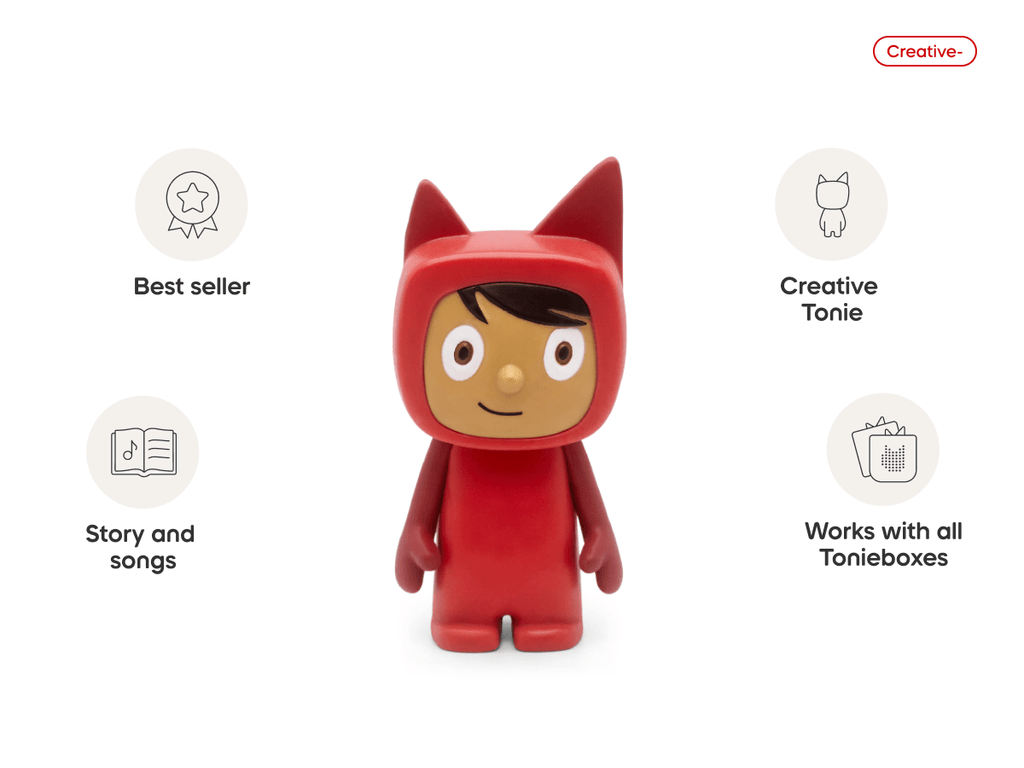 Red with Medium Hue Creative Tonie Audio Character Recordable